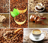 Fototapeta Boho - Coffee collage