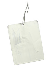 Wall Mural - metal tag label isolated on white background