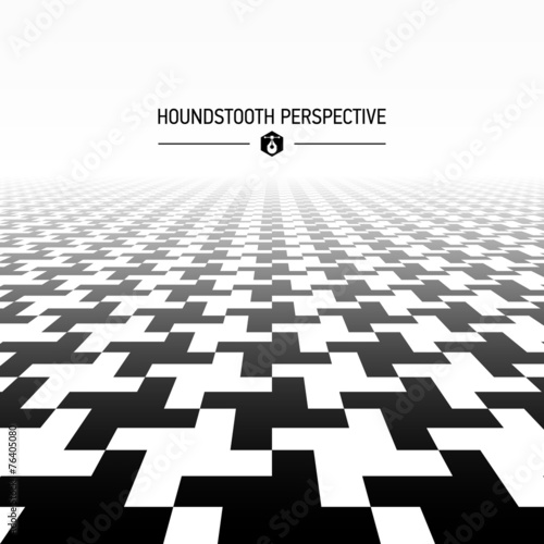 Fotografía Houndstooth pattern in perspective