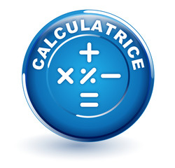 Canvas Print - calculatrice sur bouton bleu