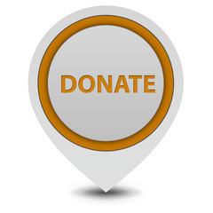 Canvas Print - Donate pointer icon on white background