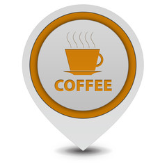 Wall Mural - Coffee pointer icon on white background