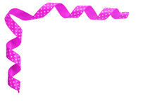 Decorative Purple Ribbon Design With A Pattern. Isolated