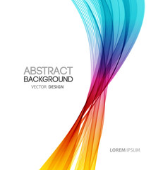 Wall Mural - abstract curved lines background. template brochure design
