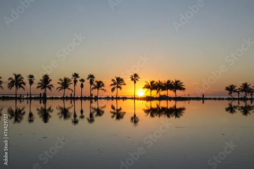 Plakat na papierze fotorealistycznym Wschód słońca w Miami