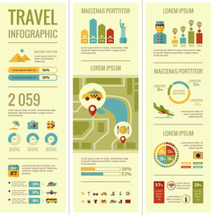 Wall Mural - Travel Infographic Elements.