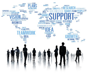 Poster - Global Business People Togetherness Support Teamwork Concept