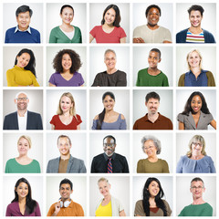 Poster - People Diversity Faces Human Face Portrait Community Concept