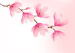 © ecco - Valentine background with pink flowers. Vector.