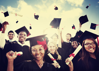Canvas Print - Students Graduation Success Achievement Celebration Happiness