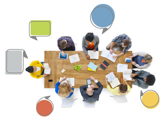 Sticker - Diversity Busines People Teamwork Communication Meeting Concept