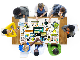 Sticker - Diversity People Responsive Design Media Teamwork Brainstorming