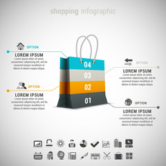 Wall Mural - Shopping Infographic