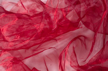 Wall Mural - red organza