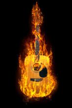 Guitar In Fire