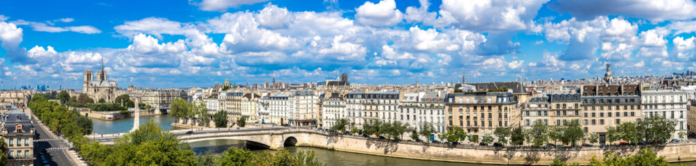Fototapete - Seine and Notre Dame de Paris