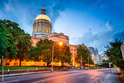 Plakat Georgia State Capitol w Atlancie, Georgia
