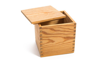 wood box with lid on top