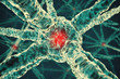 3d cancer molecule, neuron or cell background illustration