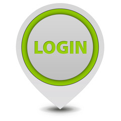 Canvas Print - login pointer icon on white background