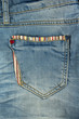 Jeans pocket closeup