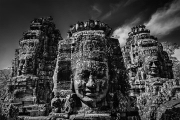 Fototapete - Faces of Bayon temple, Angkor, Cambodia