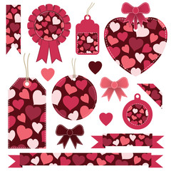 Wall Mural - valentine labels