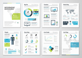 Infographic brochures for business data visualization