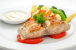 Grilled fish with vegetables