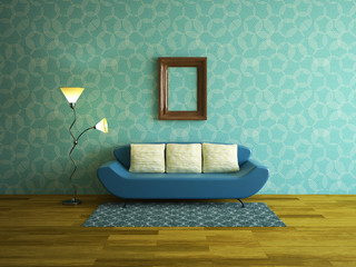 Wall Mural - Interior room with sofa