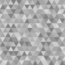 Geometric Seamless Vector Abstract Pattern With Gray Triangles