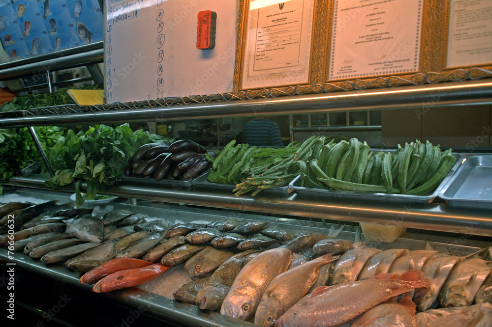Seafood restaurant, Kuching, Borneo, Malaysia