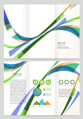 Sticker - Abstract wave Vector Brochure Template.