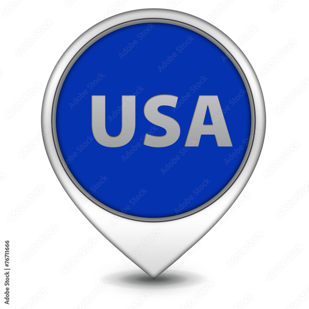 Usa pointer icon on white background