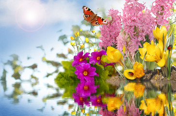  spring flowers background