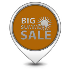 Wall Mural - Summer sale pointer icon on white background