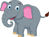 Fototapeta Dinusie - Happy elephant cartoon