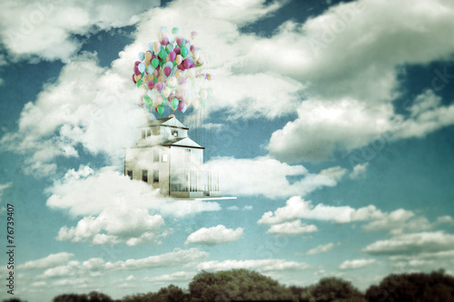 Fotografie, Obraz flying house