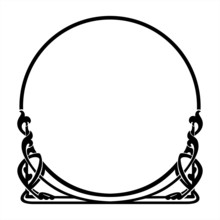 Round Decorative Frame In The Art Nouveau Style