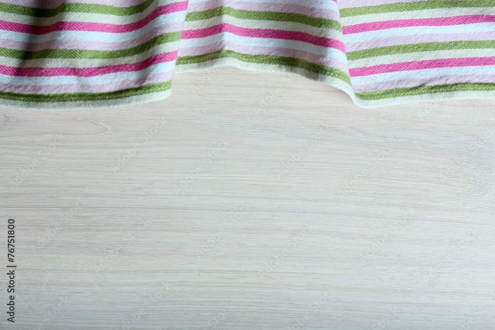 Napkin on wooden table