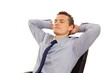 © petrdlouhy - Young businessman at shirt relaxes on the chair