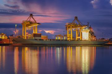 Wall Mural - Container Cargo freight ship