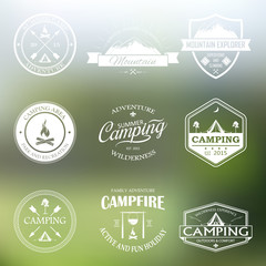 set of retro badges and logo.