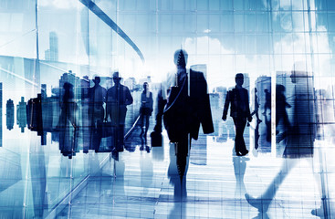 Wall Mural - Business People Corporate Commuter Rush Hour City Concept