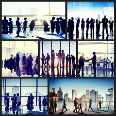 Wall Mural - Business People Corporate Office Work Cityscape Concept