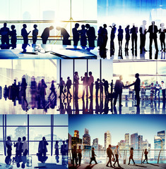 Wall Mural - Business People Corporate Office Work Cityscape Concept