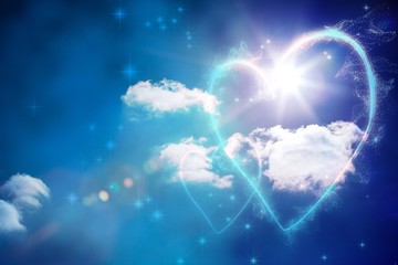 Aufkleber - Composite image of valentines heart design