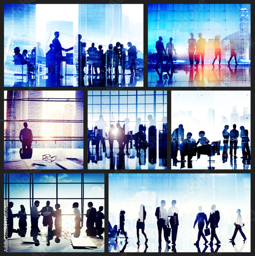 Fototapeta do kuchni Global Business People Handshake Meeting Communication Concept