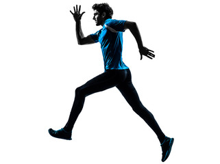 Wall Mural - man runner sprinter jogger silhouette