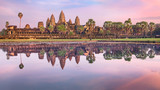 Fototapeta Perspektywa 3d - Angkor Wat temple at sunrise, Siem Reap, Cambodia